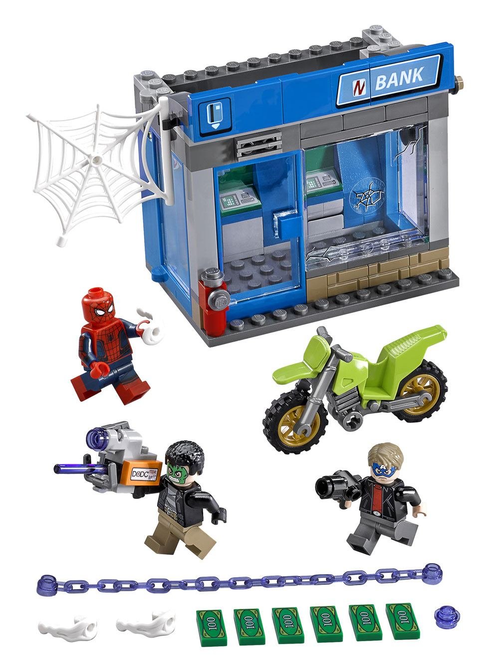 lego spider man homecoming atm heist battle