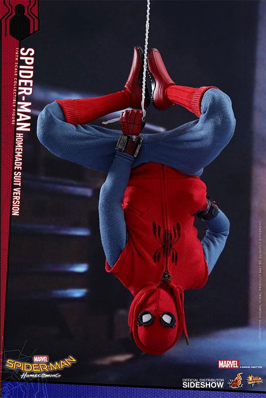 Spider-man homecoming movie masterpiece action figure 1/6 spider-man  homemade suit ver. 28 cm